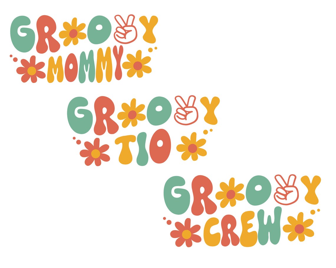 Groovy Family 30 Groovy Family SVG Bundle, Retro Family Svg, Groovy Birthday Svg ...