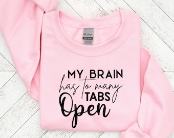 My brain has to many tabs open svg, Funny svg,  sarcastic svg,  sarcastic quotes svg, sarcasm svg files, Sarcastic Sayings Svg