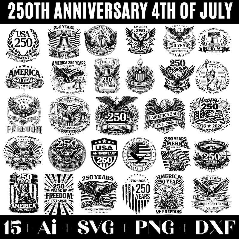 Usa 250 Anniversary Svg - Etsy