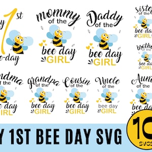 Primeiro aniversário da abelha svg, Primeiro dia da abelha svg, pacote svg da abelha, Primeiro aniversário svg, 1º aniversário, Primeiro aniversário da família, Primeiro aniversário da abelha