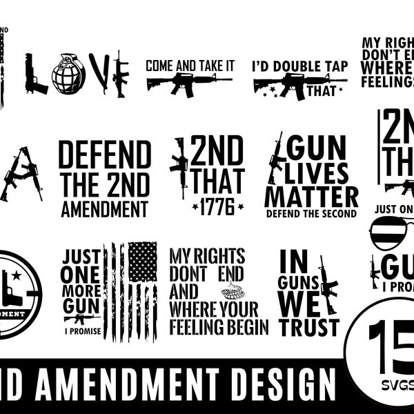 2nd Amendment svg Bundle, 2nd Amendment American Flag svg, Second Amendment svg, Gun Rights svg, eps, dxf, png, Files For Cricut