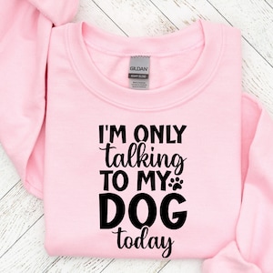 Dzisiaj rozmawiam tylko ze swoim psem svg, mama svg, łapa, miłośnik psów, futrzana mama, łapowy svg, okrągły znak na drzwi wejściowe, szczeniak, powiedzonka o psie, clipart psa
