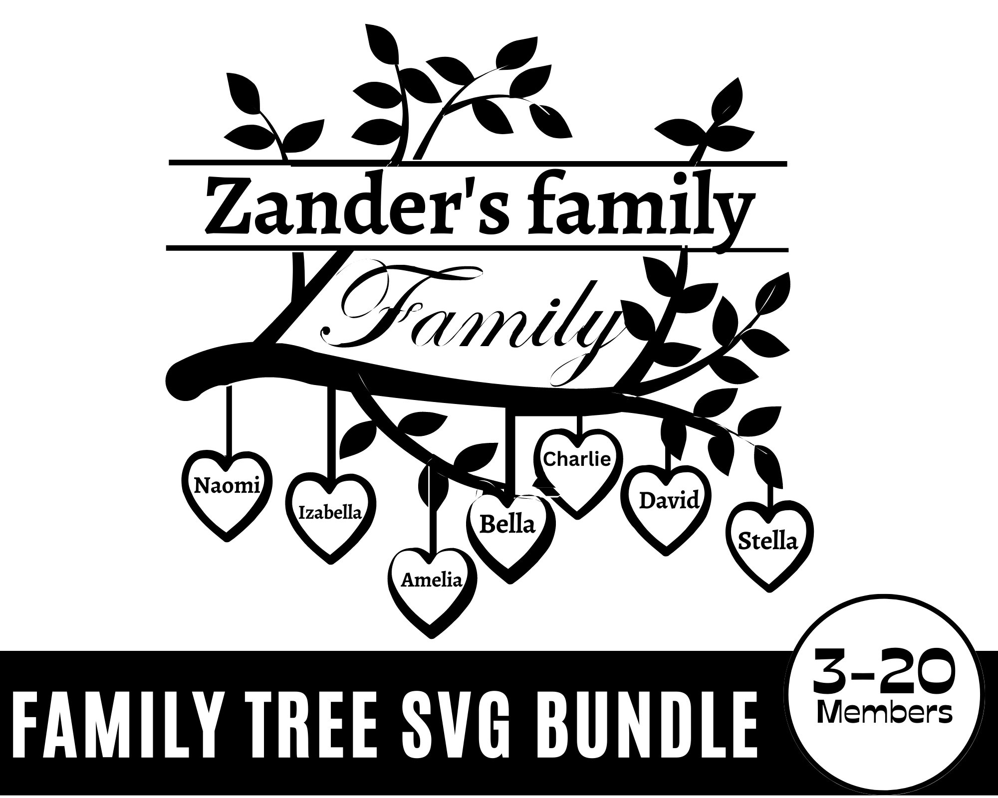 SVG Bundle Family Members Definitions SVG Files for Cricut 