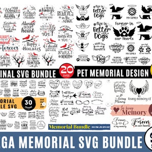 Mega Memorial Svg Bundle, Memorial Quotes Svg, Cardinal Memorial Quote Svg, Remembrance Svg, Animal Lover Svg, Ornament Memorial Day Svg