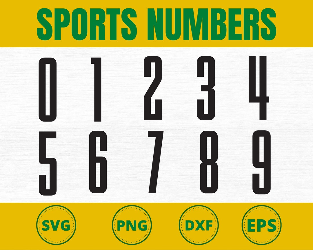 Sport Numbers Svg, Jersey Numbers Svg, Football Numbers Svg, Baseball