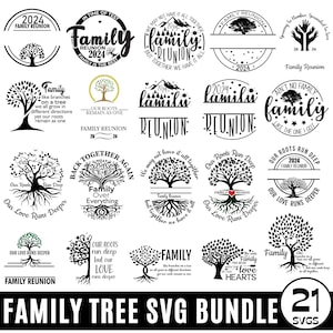 Family 2024 Reunion svg bundle, Family tree with quotation svg, Family Tree 2024 Svg, Our Roots Run Deep, tree life svg, Tree with roots SVG