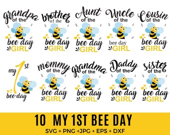 My 1st Bee-Day, First Birthday, Cute 1st Birthday, Bee First Birthday, 1st birthday svg, bee day svg, boys birthday