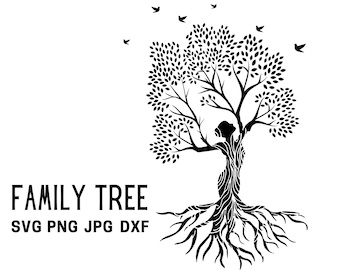 Tree of life svg, Tree with Queen Svg, tree with roots svg, tree of life png, svg, dxf file for cricut, silhouette
