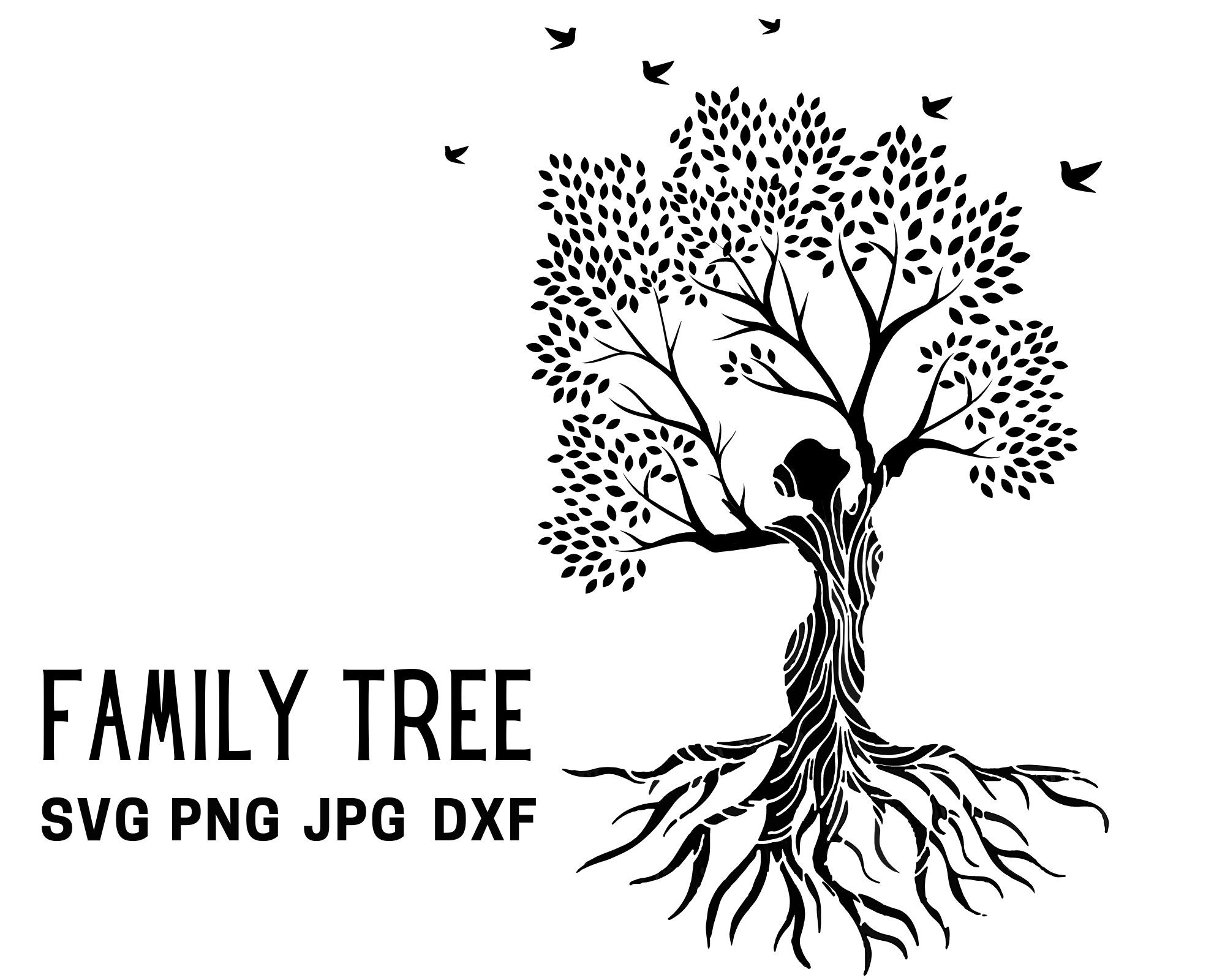 Tree Of Life Svg Tree Of Life Cutfiles Silhouette Cameo Etsy Canada ...