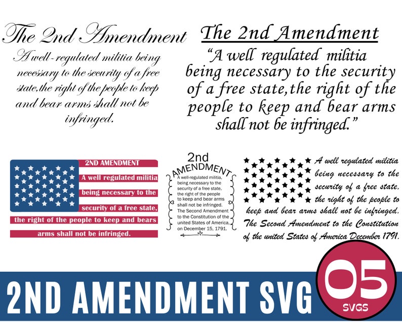 The 2nd Amendment Svg Files for Cricut Second Amendment SVG - Etsy
