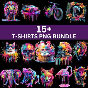 15+ T Shirts Designs Bundle, Unique T Shirt Png, Colorful and stylish Tshirt Design T-Shirts For Men Woman And Kids, Digital Download