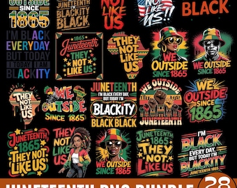 28 Juneteenth Png Bundle, Juneteenth 1865 PNG, Black History Month, African American PNG, Juneteenth PNG, Black Woman Shirt Svg