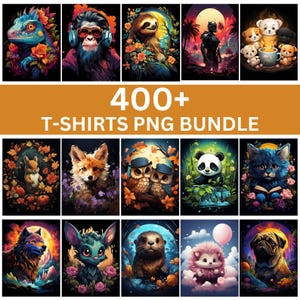 Plus de 400 modèles de t-shirt, t-shirt moderne pour homme femme, enfant, t-shirt coloré PNG, t-shirt artistique, téléchargement numérique