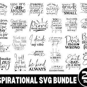 Motivations-Svg-Bundle, Positiv-Zitat-Svg, Affirmations-Svg, Süße Inspirierendes-Svg, Sprichwort-Svg, Png-Dateien, Lustige Zitate Schnittdateien
