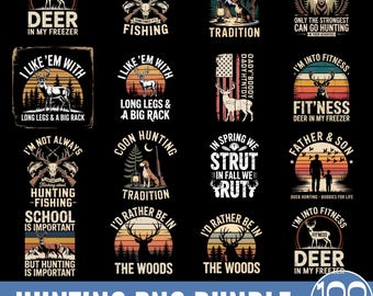 100 Hunting PNG Bundle, Hunting Season Png, Deer Hunting Png, Hunting Life Sublimation, Hunting Shirt Design Png, Digital Download