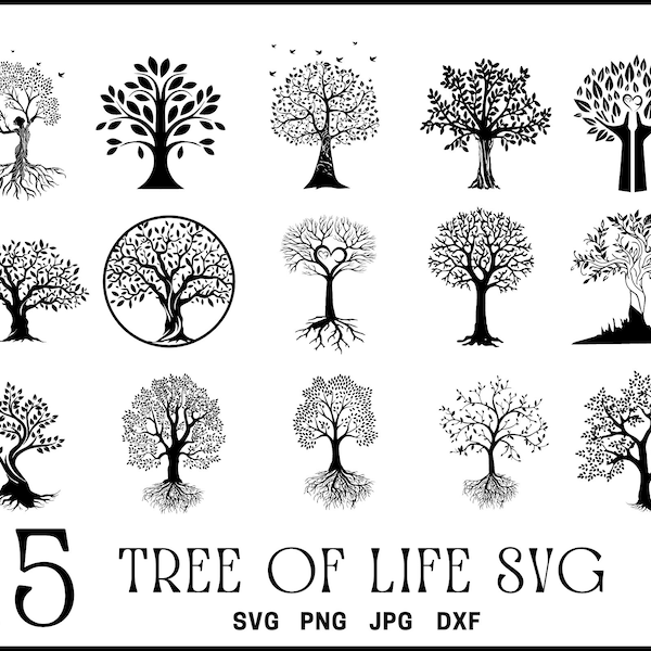 Tree of Life SVG, Family Tree Svg bundle, Tree Roots svg, Family Reunion SVG, Family Tree Branch, Tree With Roots Printable, Cut file Cricut