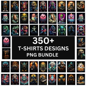 Lot de plus de 350 modèles de t-shirts, modèles de t-shirts artistiques, t-shirt coloré PNG, t-shirt moderne pour homme femme enfant, téléchargement numérique