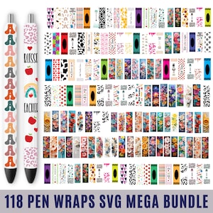 118 Pen Wraps Mega SVG Bundle, Lehrer Pen Wrap, Glitter Pen Wraps svg, Epoxy glitter pen wrap svg, Pen Wrap Waterslides, Epoxy Pen Wraps