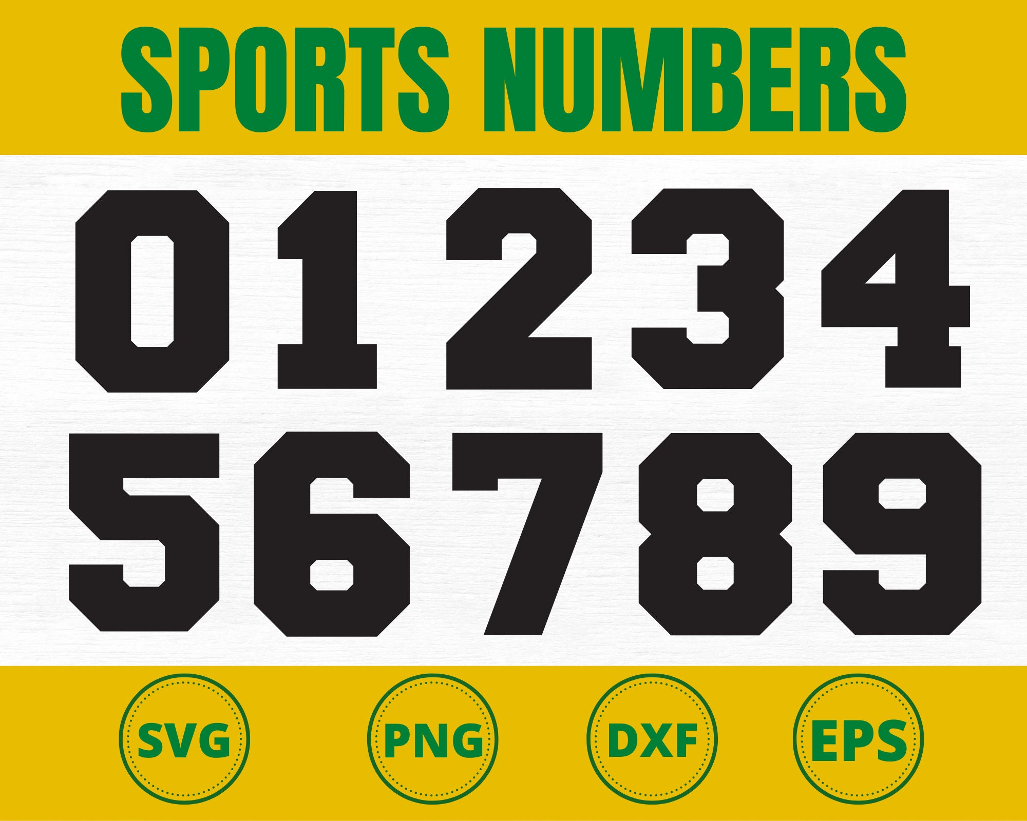 Sport Numbers Svg Freshman Typeface Jersey Numbers Svg Etsy