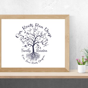 Family Reunion Our Roots Run Deep, Tree of Life Png, Family Tree Svg, Family Reunion Svg, Tree with roots svg, svg, dxf file for cricut image 4