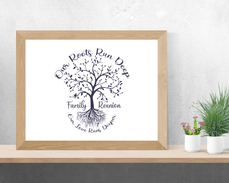 Family Reunion Our Roots Run Deep, Tree of Life Png, Family Tree Svg, Family Reunion Svg, Tree with roots svg, svg, dxf file for cricut image 4