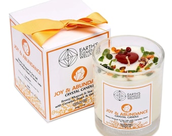 GIOIA & ABBONDANZA, Cristalli, Corniola, Giada Verde, Candele di Cristallo, Candele,