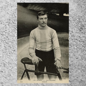 Vintage Radsportpostkarte, französisches Original 1900s, Sportfoto-Postkarte, Les Sports - Nos Stayers, ND Phot Les Sports Card Series #274
