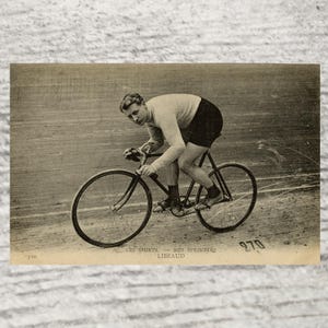 Stara pocztówka rowerowa, oryginalna francuska z lat 1900., antyczna retro sportowa pocztówka ze zdjęciem roweru, ND Phot Les Sports Card #310
