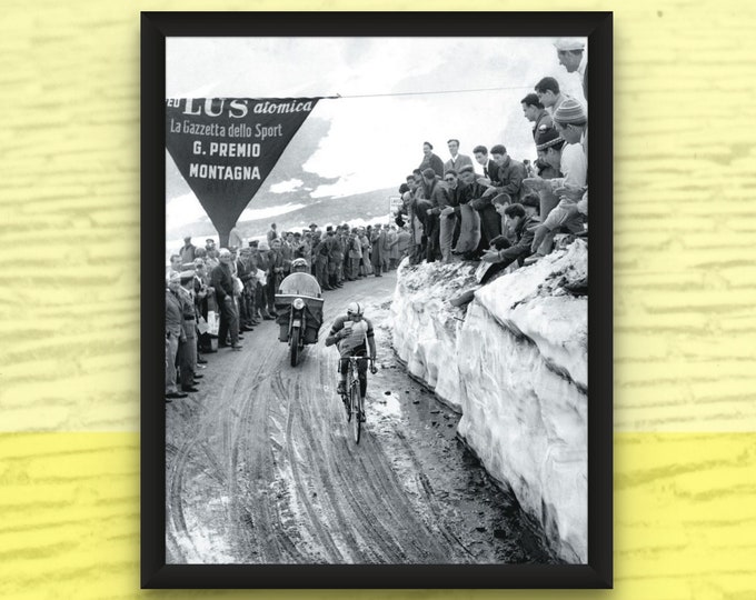 Giro d'Italia 1960, Gavia Pass, fietsfotoafdruk