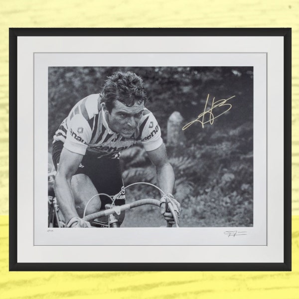 Impression signée Bernard Hinault - Tour de France 1979, par le photographe Tonny Strouken, Cycling Photo, édition limitée à 500 exemplaires