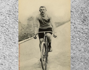 Vintage Cycling Postcard: Otto Meyer, 1909 German Champion
