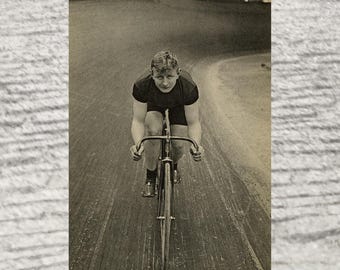 Vintage Cycling Postcard: Camille Mathieu, French Sports Photo (1900s)