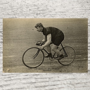 Vintage Radsportpostkarte, französisches Original 1900s, antike Retro Fahrrad-Sportfoto-Postkarte, ND Phot Les Sports Card #308, Tour de France