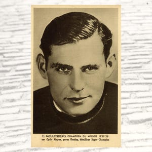 Eloi Meulenberg, Weltmeister 1937, Radsportpostkarte, Radsportpostkarte Original 1900s, Radsportpostkarte