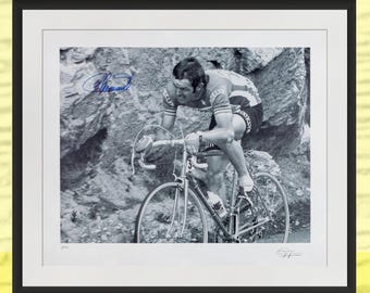 Roger De Vlaeminck Signed Cycling Lithograph: 1976 Milan-San Remo, Limited Edition