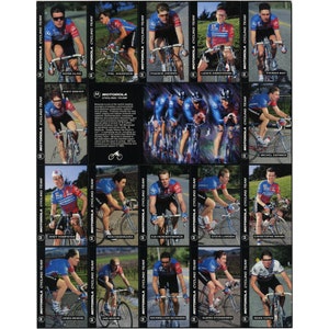 Motorola Cycling Team Sammelkarten – 1993 Kompletter Bogen, Vintage, Original Team Ausgabe