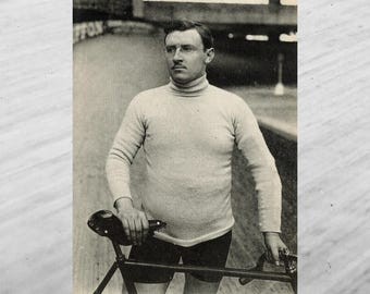 Vintage Cycling Postcard: Louis Gronga, French Sports Photo (1900s)