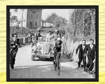 Fausto Coppi, Tour of Lombardy 1948 - Cycling Photograph Print