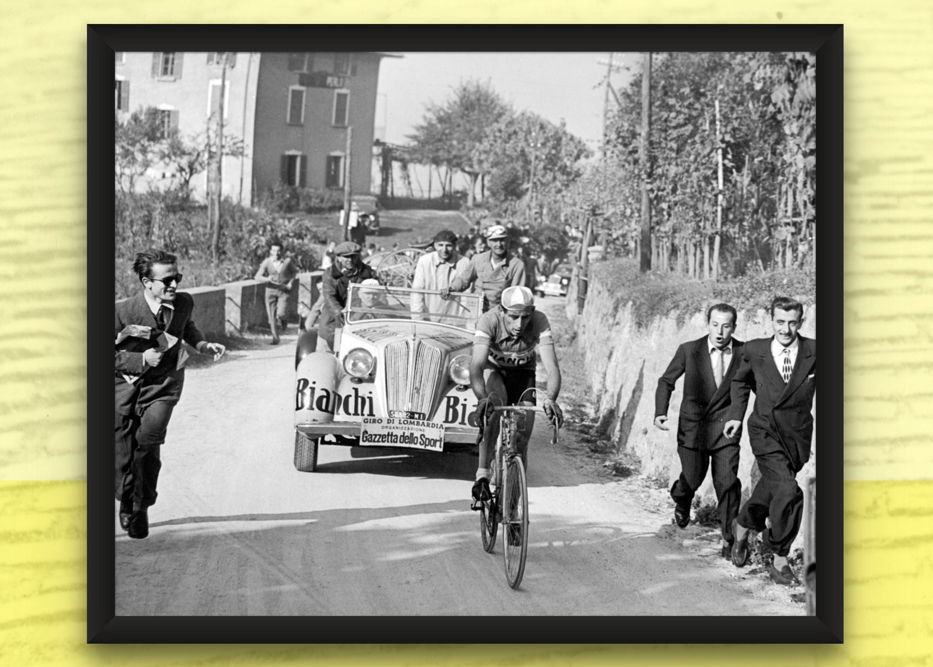 Fausto Coppi, Tour of Lombardy 1948 - Cycling Photograph Print