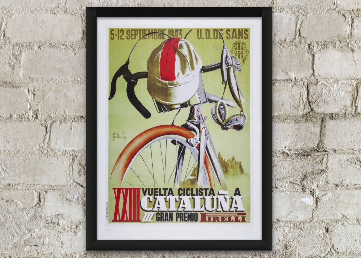 Poster A3 Vintage Atelier Cyclisme - Illustration Campagnolo, Bianchi, Foglore, Marque Colnago, Neuf Italie