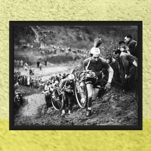 Impresión de ciclismo, Campeonato Mundial de Ciclocross de 1958 - Fotografía de ciclismo. Campeonato Mundial de Ciclocross