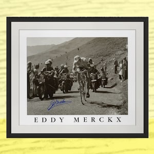 Eddy Merckx Signed Print- Tour de France 1975, Cycling Photo, Limited Edition