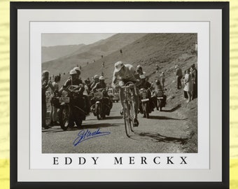 Eddy Merckx Podpisany wydruk - Tour de France 1975, Zdjęcie kolarskie, Edycja limitowana