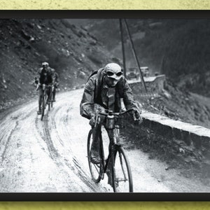 Tour de Francia 1928, Nicolas Frantz en el Col d'Allos, Impresión fotográfica en bicicleta