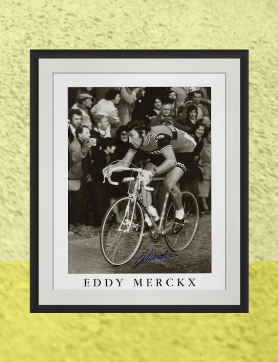 Eddy Merckx Signed Print- Gent-wevelgem 1976, Cycling Photo