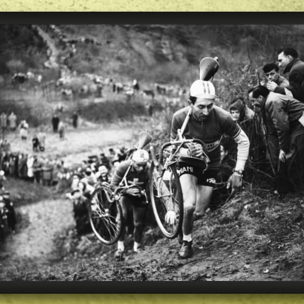 Cycling Print, Cyclo-cross Worlds 1958 - Cycling Photograph. Cycle Cross World Championships