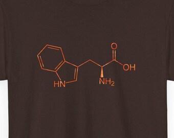 Tryptophan Molecule (Thanksgiving Colors), Turkey Chemistry Tee, Science T-Shirt