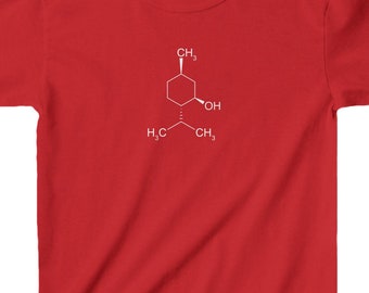 Menthol Molecule Shirt (Kids/Youth), Mint Chemistry Tee, Science T-Shirt