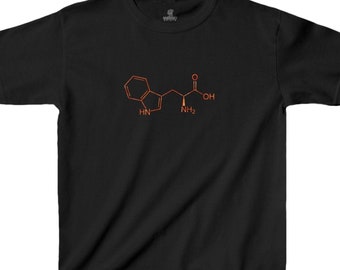 Tryptophan Molecule (Thanksgiving Colors, Kids/Youth), Turkey Chemistry Tee, Science T-Shirt