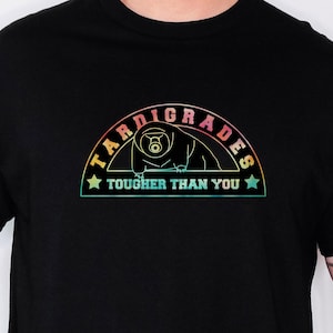 Colorful Tardigrade Tougher Than You Shirt, Rainbow Water bear Tee, Microbiology Science Teacher T-Shirt